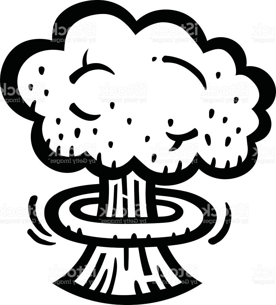 924x1024 top mushroom cloud atomic nuclear bomb explosion fallout vector - Bomb Explosion Drawing