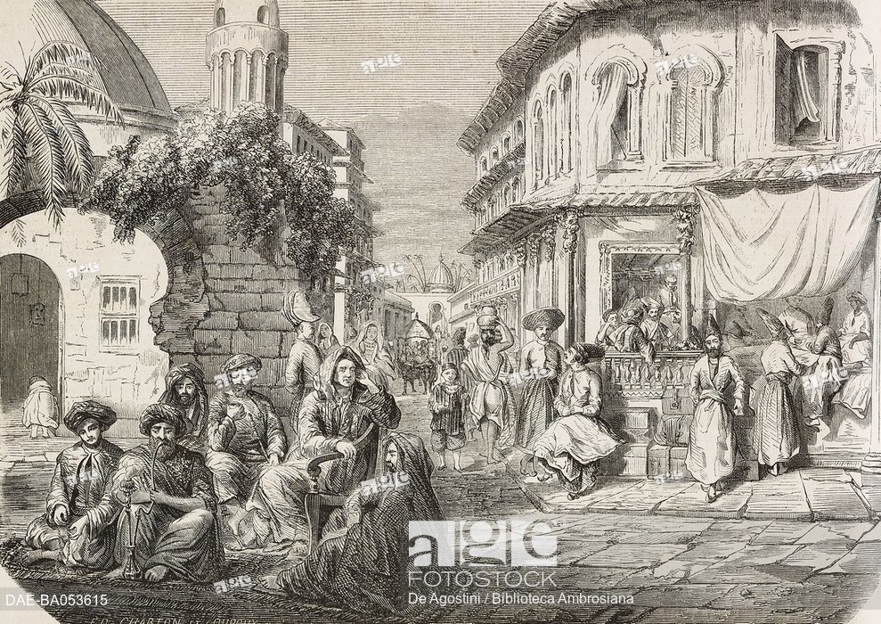 989x700 a street in mumbai - Bombay Drawing