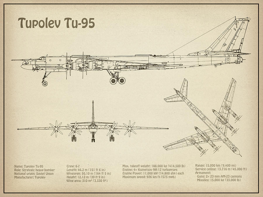 900x675 tupolev tu - Bomber Drawing