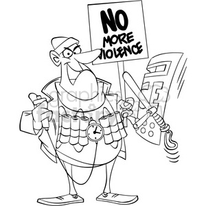 300x300 suicide bomber drawing clipart royalty free clipart - Bomber Drawing