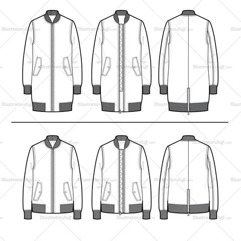 Bomber Jacket Drawing at PaintingValley.com | Explore collection of ...