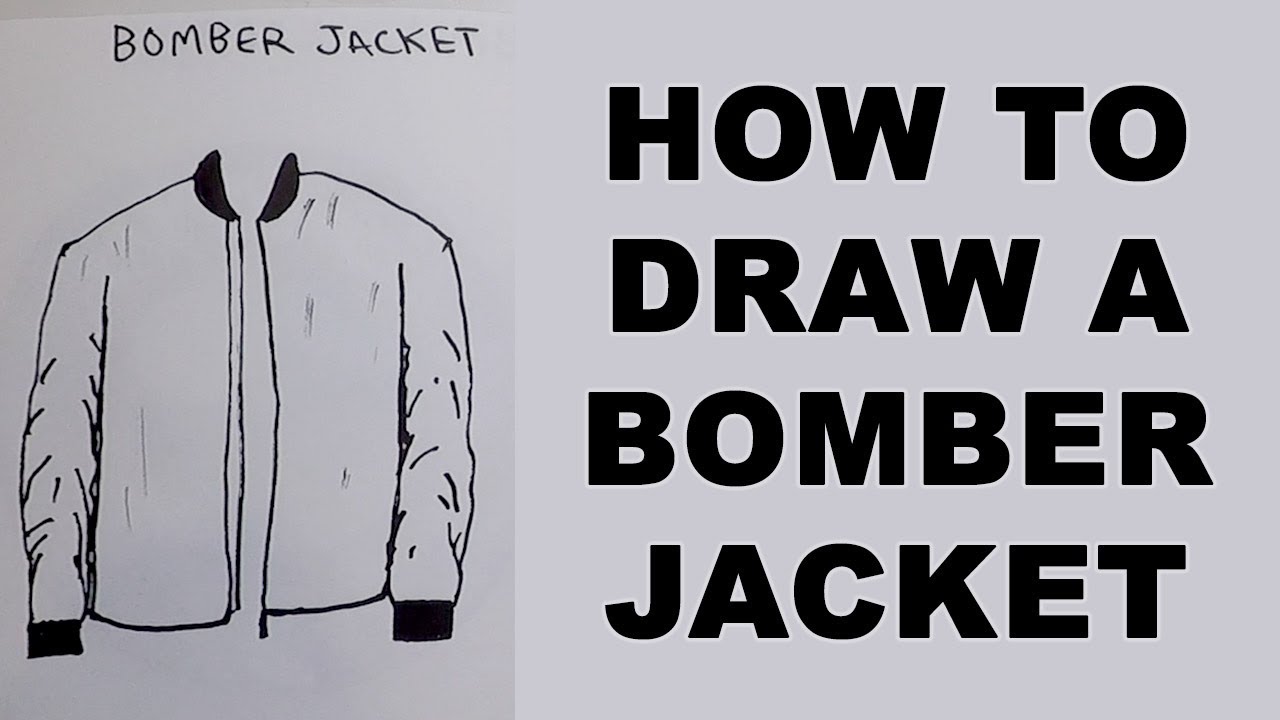 1280x720 How To Draw A Bomber Jacket - Bomber Jacket Drawing