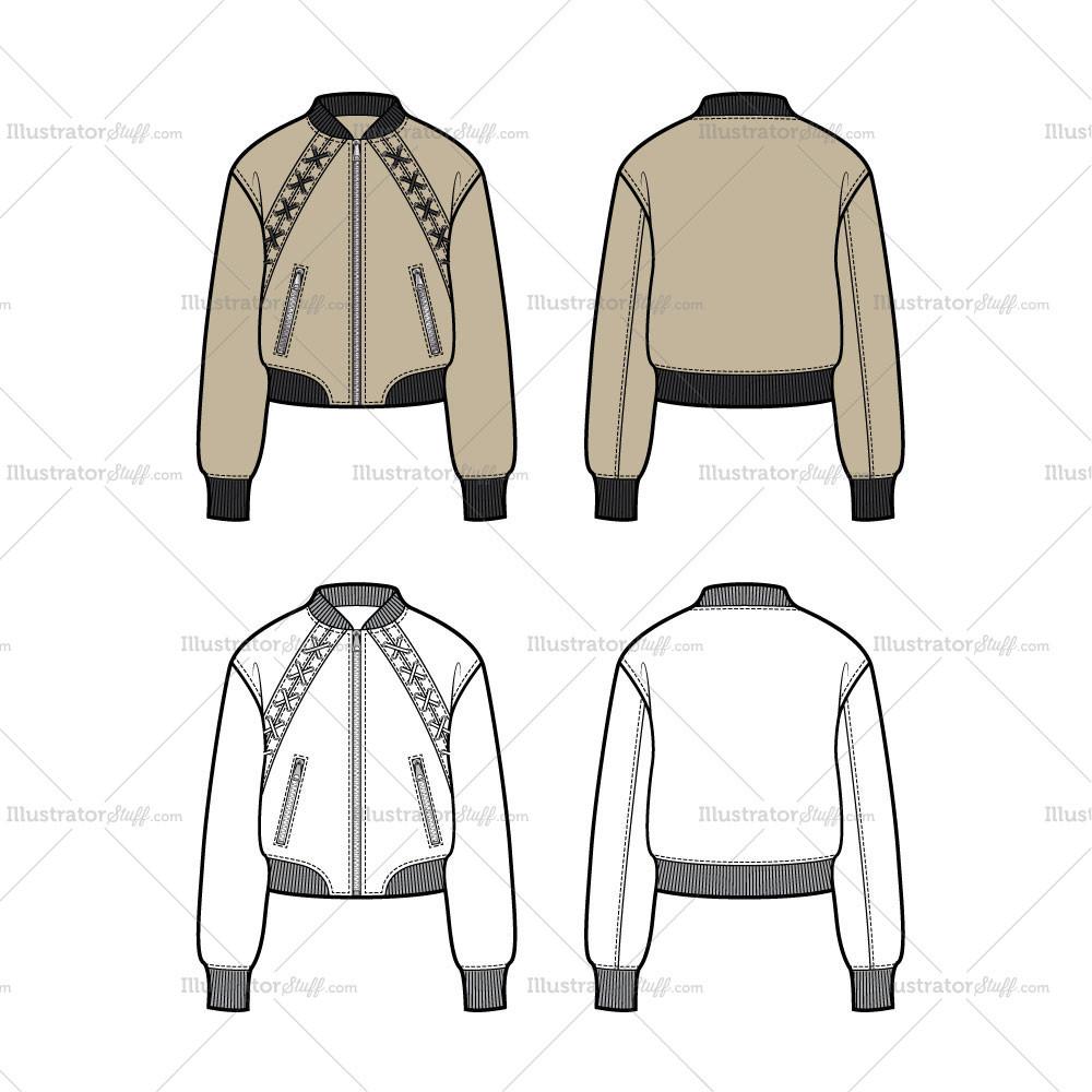 Bomber Jacket Drawing at PaintingValley.com | Explore collection of ...