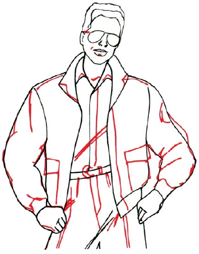400x510 Add Details - Bomber Jacket Drawing