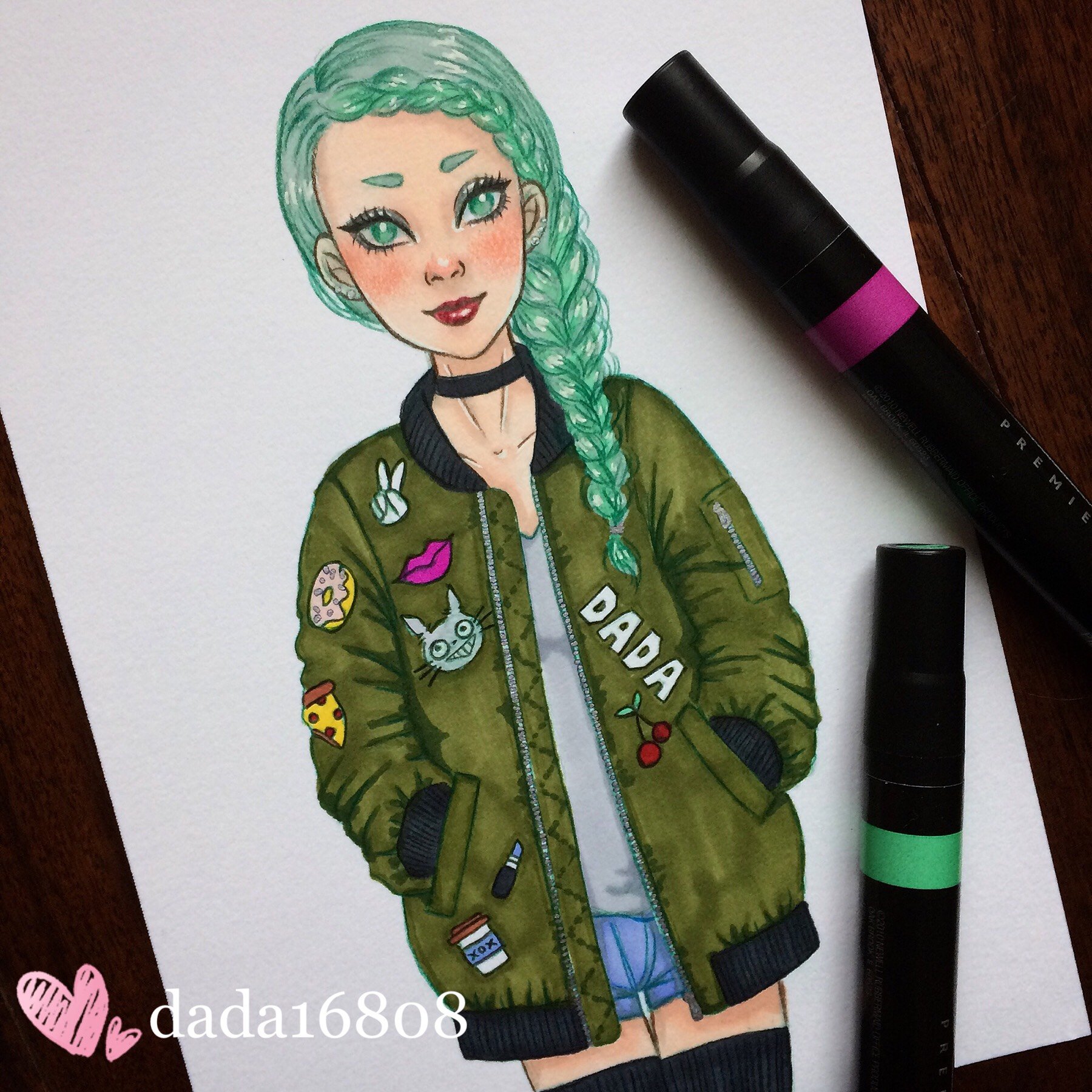 1800x1800 Art - Bomber Jacket Drawing