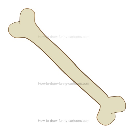510x510 how to draw a cartoon bone - Bone Drawing