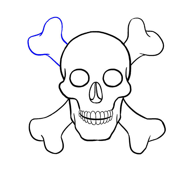 678x600 How To Draw A Skull Step - Bone Drawing