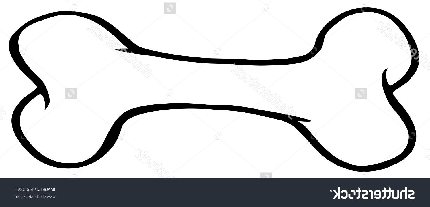 1500x725 unique dog bone line drawing vector image free vector art - Bone Drawing