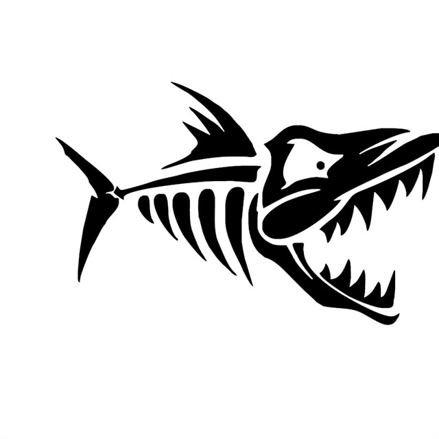 640x640 online shop the half price sticker fish bone - Bone Fish Drawing