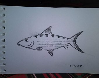 340x270 Bonefish Drawing Etsy - Bonefish Drawing