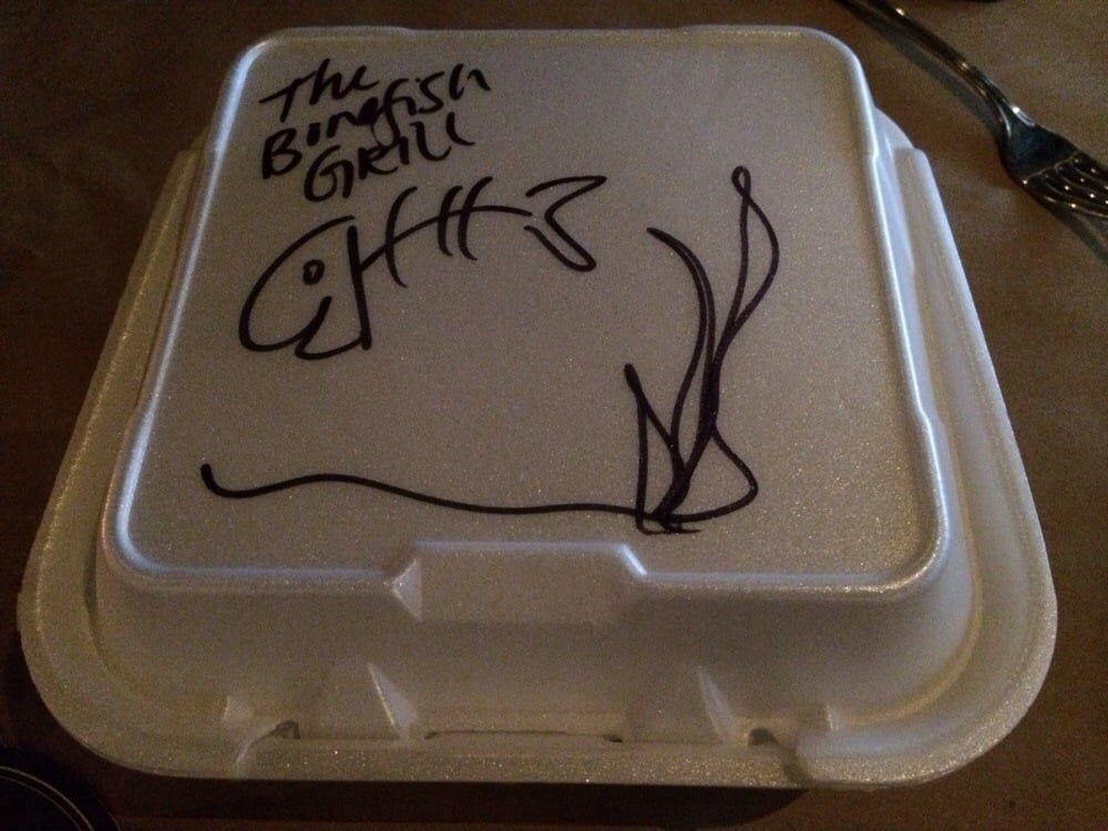 1000x750 Each To Go Box Had A Unique Drawing Done In Permanent Marker! - Bonefish Drawing