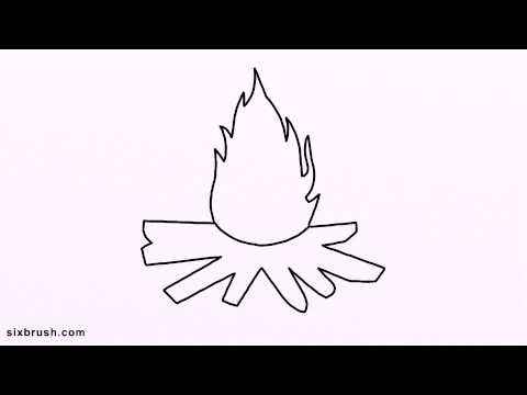 480x360 s how to draw bonfire step - Bonfire Drawing