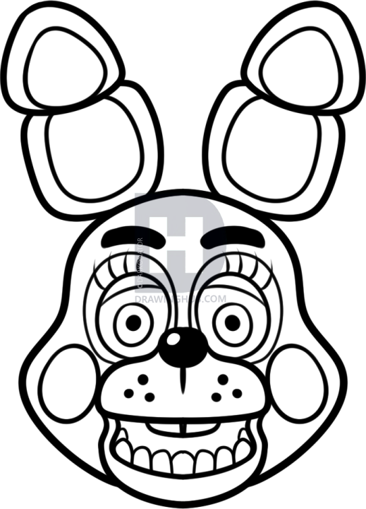 519x720 how to draw toy bonnie from five nights at freddys step - Bonnie Drawing