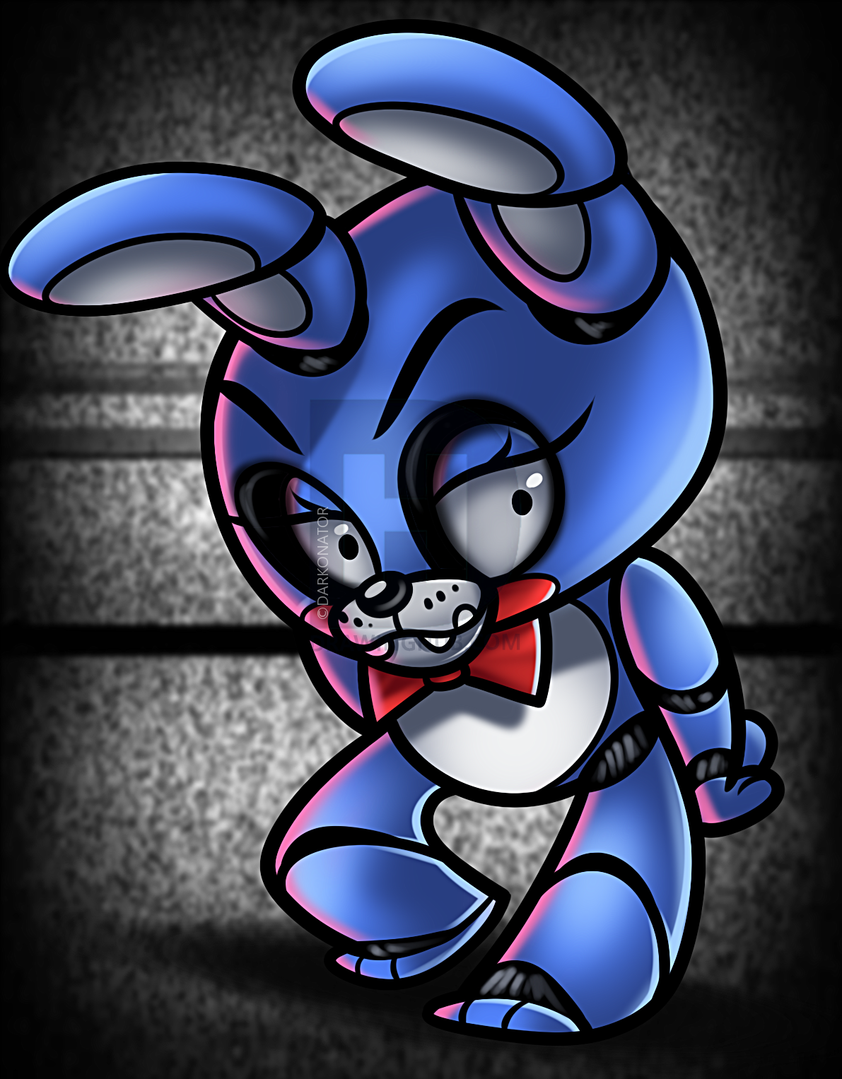 1191x1527 how to draw chibi toy bonnie, five nights at freddys, step - Bonnie Drawing