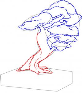 266x302 How To Draw How To Draw A Bonsai Tree - Bonsai Tree Drawing