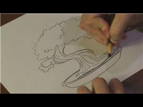 480x360 Nature Drawings How To Draw A Bonsai Tree - Bonsai Tree Drawing