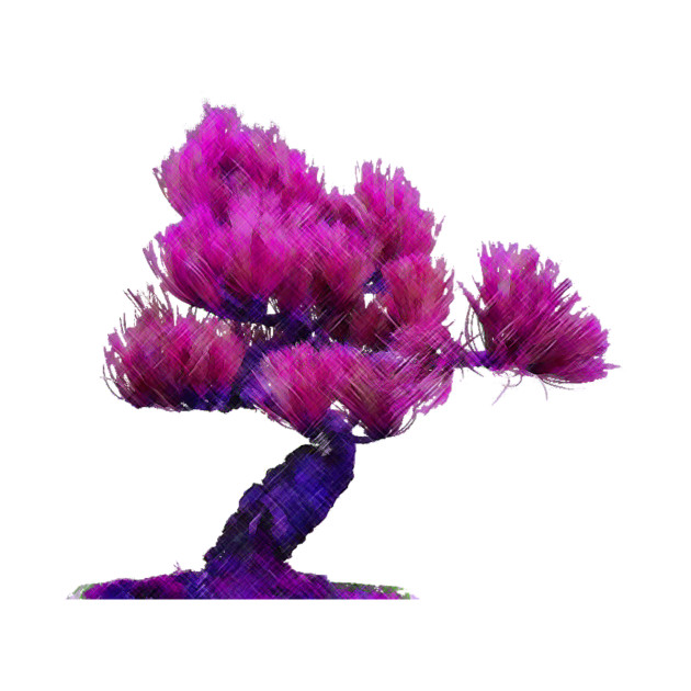 630x630 Pink Bonsai Tree Drawing - Bonsai Tree Drawing