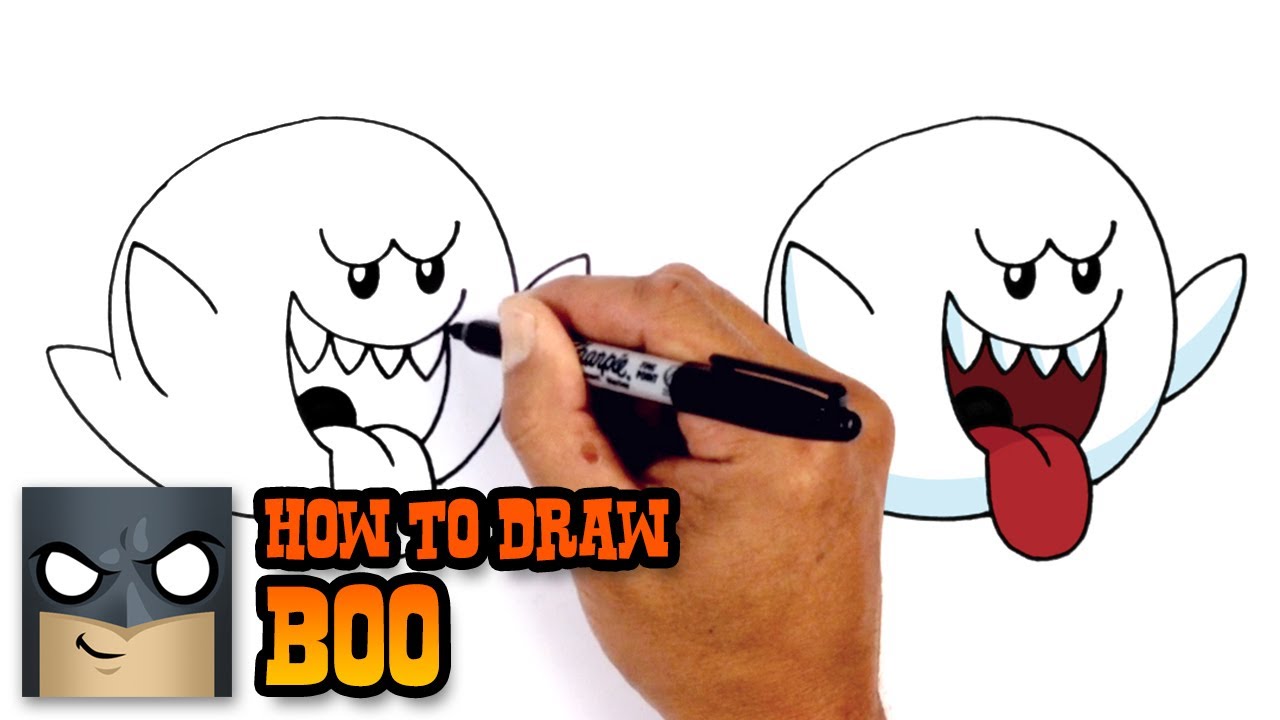 1280x720 How To Draw Boo Super Mario Bros - Boo Drawing