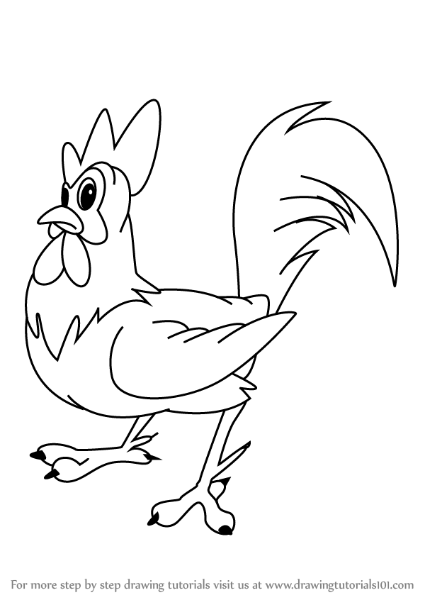 600x846 Learn How To Draw Chicken Boo From Animaniacs - Boo Drawing