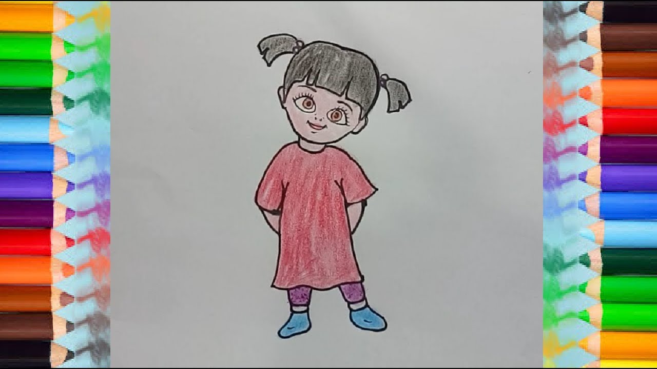 1280x720 How To Draw Boo From Monsters Inc - Boo Drawing
