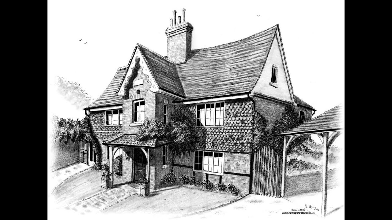 1280x720 how to draw a house - Boo Radley House Drawing