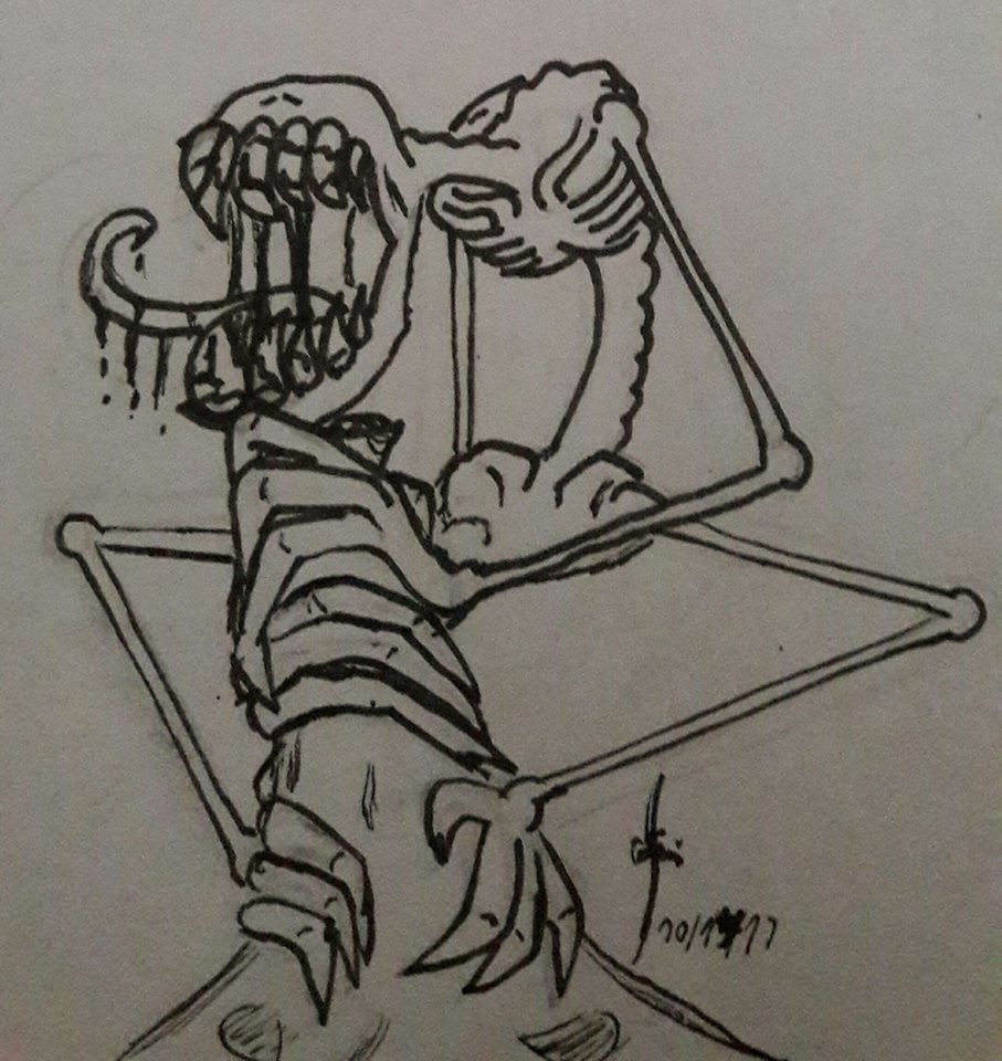 907x960 Inktober Day A Boogeyman - Boogeyman Drawing