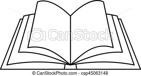 450x243 outline of open book the book of outlines - Book Drawing Outline