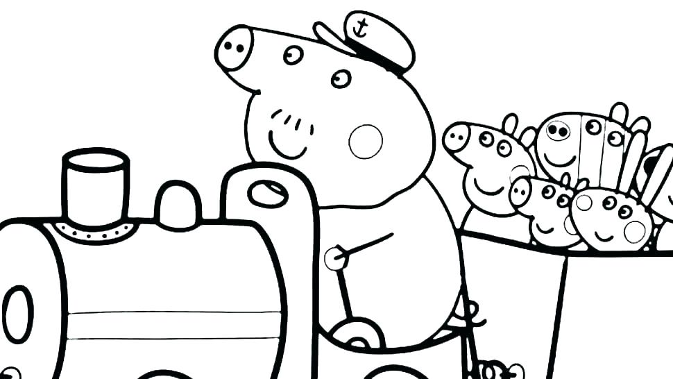 970x546 peppa pig outline pig coloring pages book pi on pig coloring pages - Book Drawing Outline