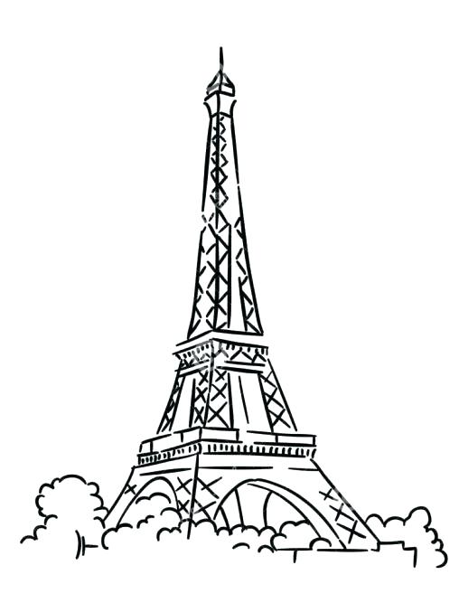 508x667 Eiffel Tower Outline Printable Eiffel Tower Drawing Outline - Book Drawing Outline