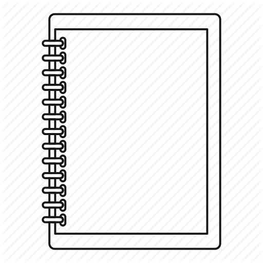 512x512 Book, Bookstore, Diary, Line, Outline, Sketchbook, Thn - Book Drawing Outline