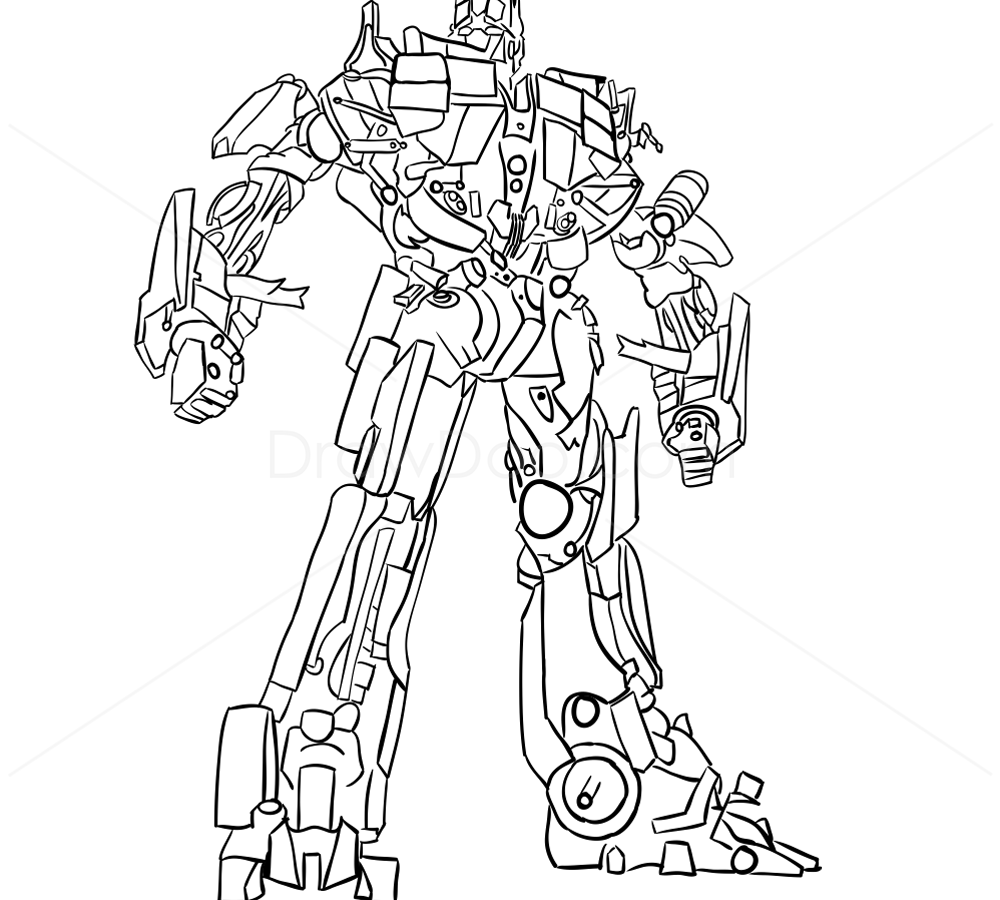 1000x900 Bumblebee Optimus Prime Angry Birdsnsformers Drawing Robot Unique - Book Easy Drawing