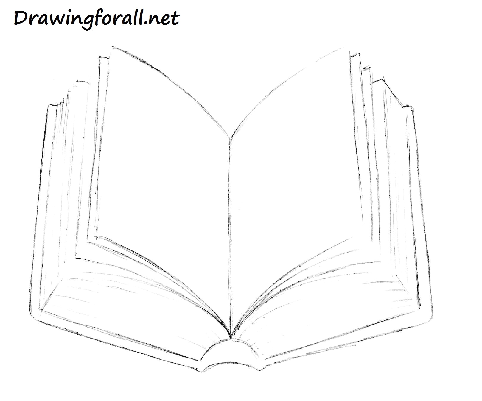 1618x1348 How To Draw A Book Step - Book Easy Drawing