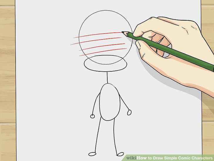 728x546 How To Draw Simple Comic Characters Steps - Book Easy Drawing