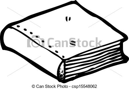 450x310 Closed Book Cartoon - Book Line Drawing