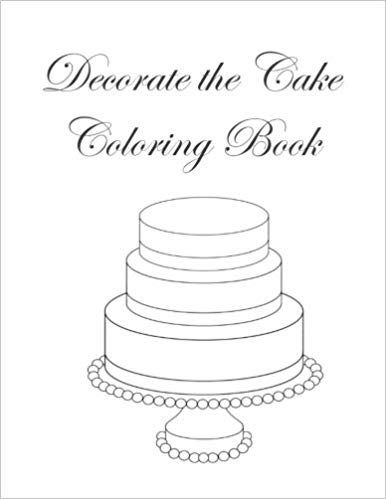 386x499 Decorate The Cake Coloring Book Sarie Smith - Book Line Drawing