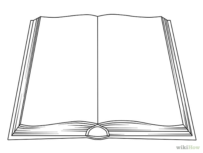 670x503 Drawing Books Outline For Free Download - Book Line Drawing