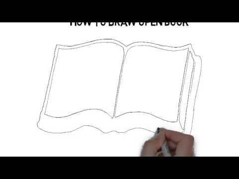 480x360 How To Draw Open Book - Book Picture Drawing
