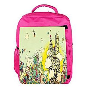 300x300 eco friendly canvas colorful city drawing designer backpack - Bookbag Drawing