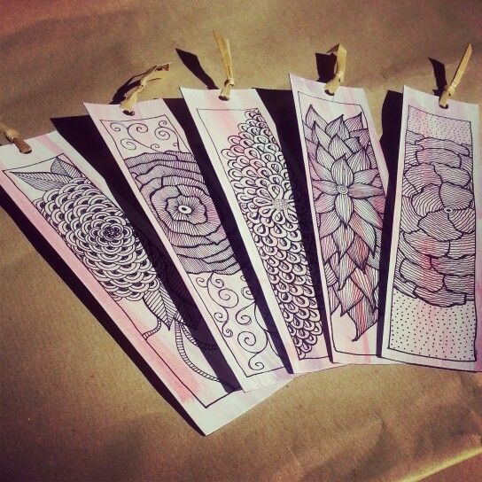 544x544 Diy Bookmark Zentangle Flower Design Diy Projects - Bookmark Drawing