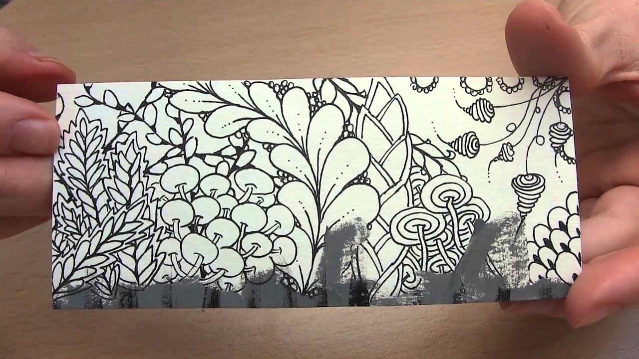 1280x720 Timelapse Drawing Zentangle - Bookmark Drawing
