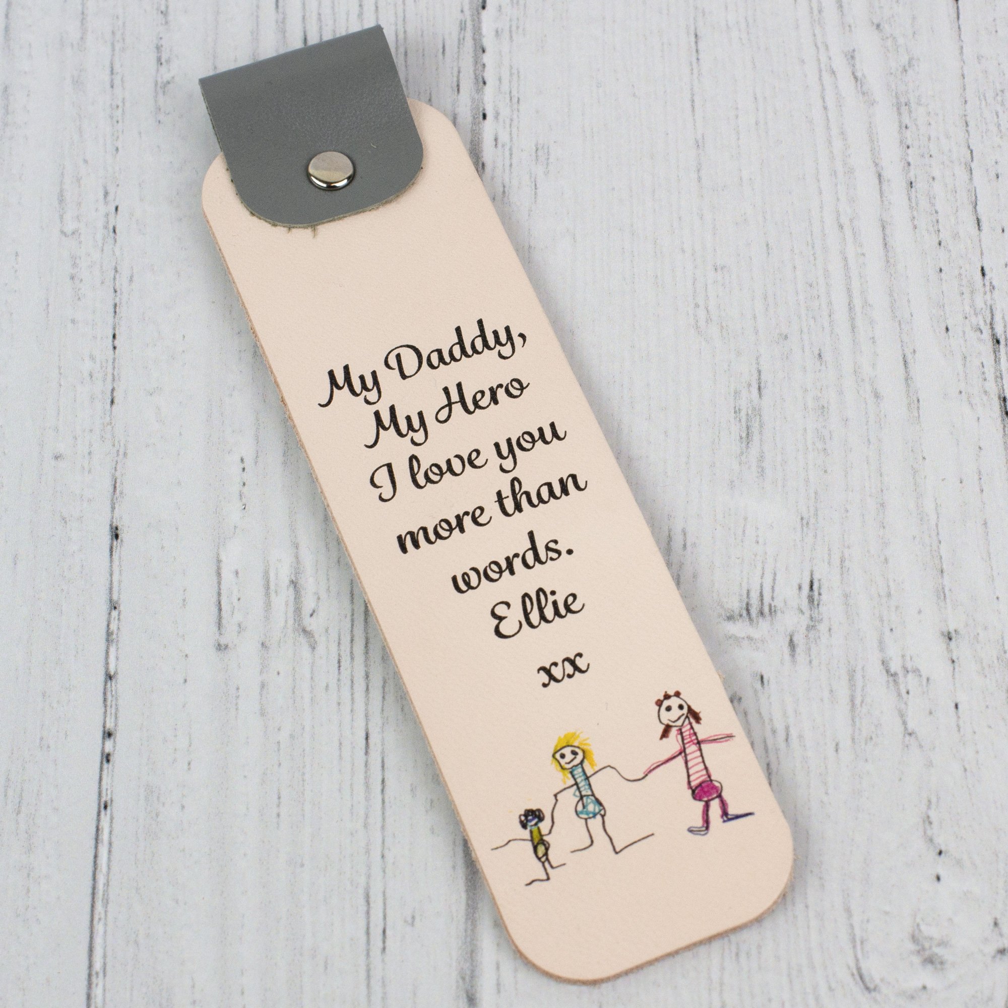 2000x2000 Your Child's Drawing Personalised Leather Bookmark - Bookmark Drawing