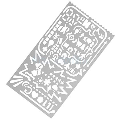 425x425 metal template ruler bookmark ruler drawing stencil - Bookmark Drawing