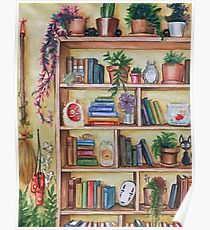 210x230 bookshelf drawing posters redbubble - Bookshelf Drawing