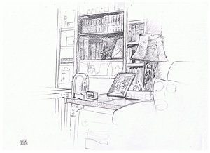 300x218 bookshelf drawing - Bookshelf Drawing