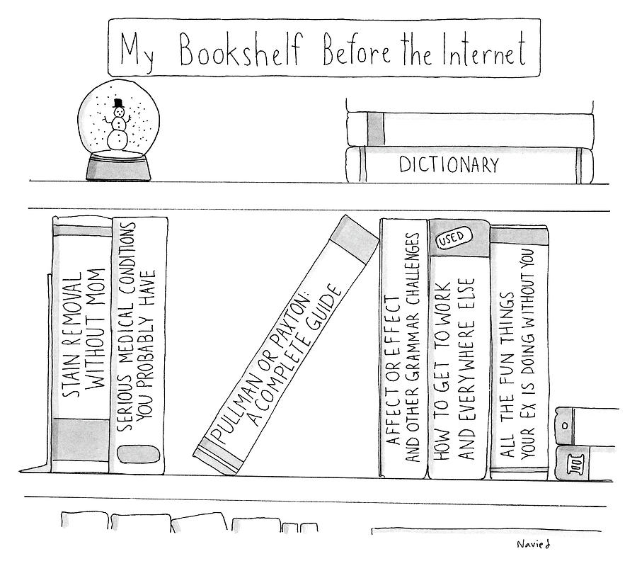 900x799 my bookshelf before the internet drawing - Bookshelf Drawing