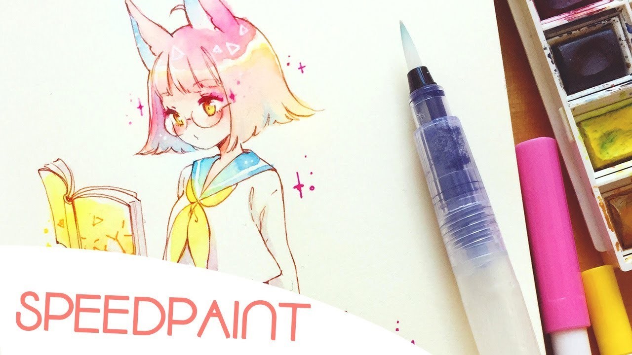 1280x720 Drawing Foxy Bookworm - Bookworm Drawing