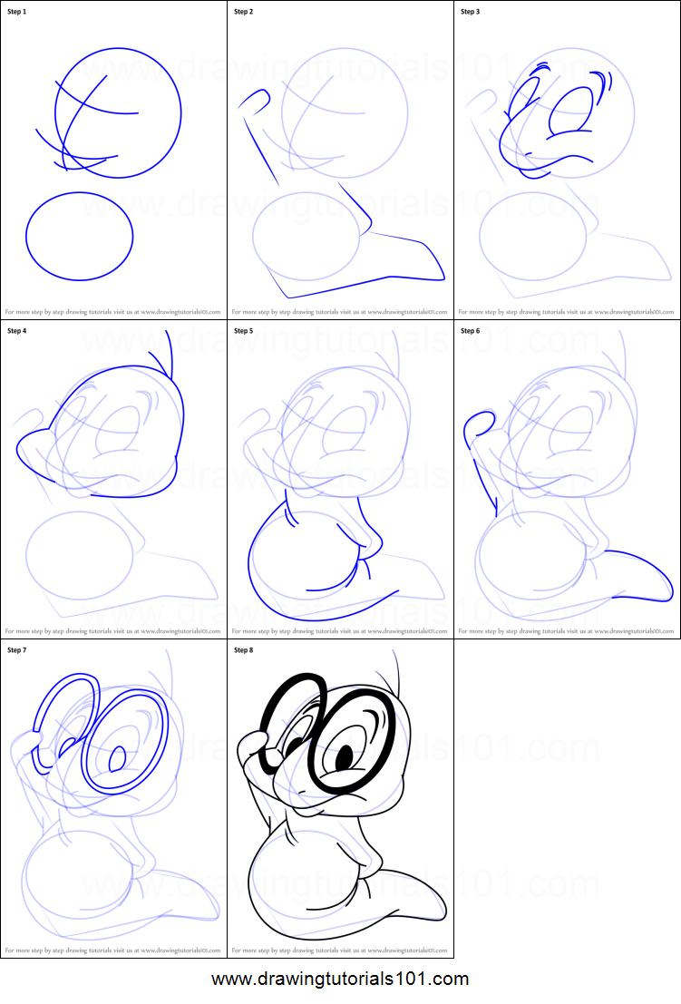 751x1107 how to draw bookworm from tiny toon adventures printable step - Bookworm Drawing