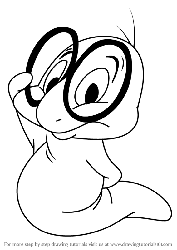 567x800 Learn How To Draw Bookworm From Tiny Toon Adventures - Bookworm Drawing