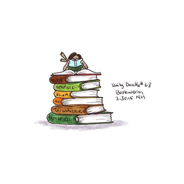 640x640 Bookworm - Bookworm Drawing