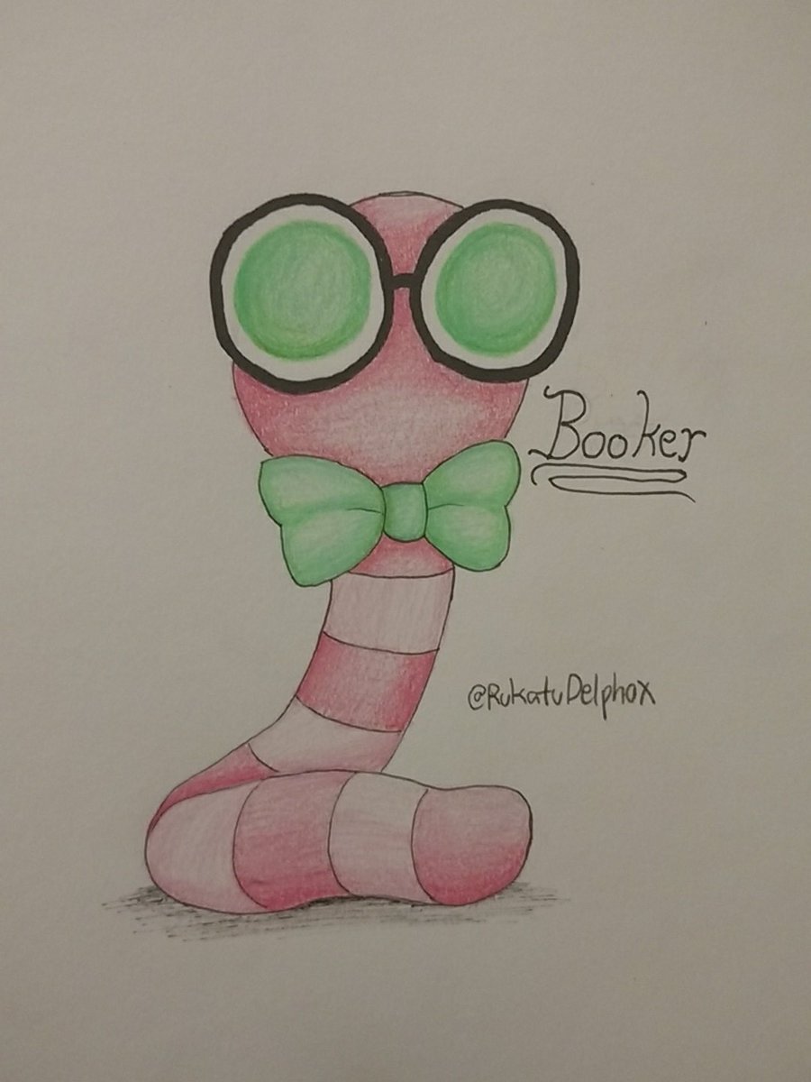 900x1200 Rukatukdh On Twitter Traditional Drawing Of Booker From The Egg - Bookworm Drawing